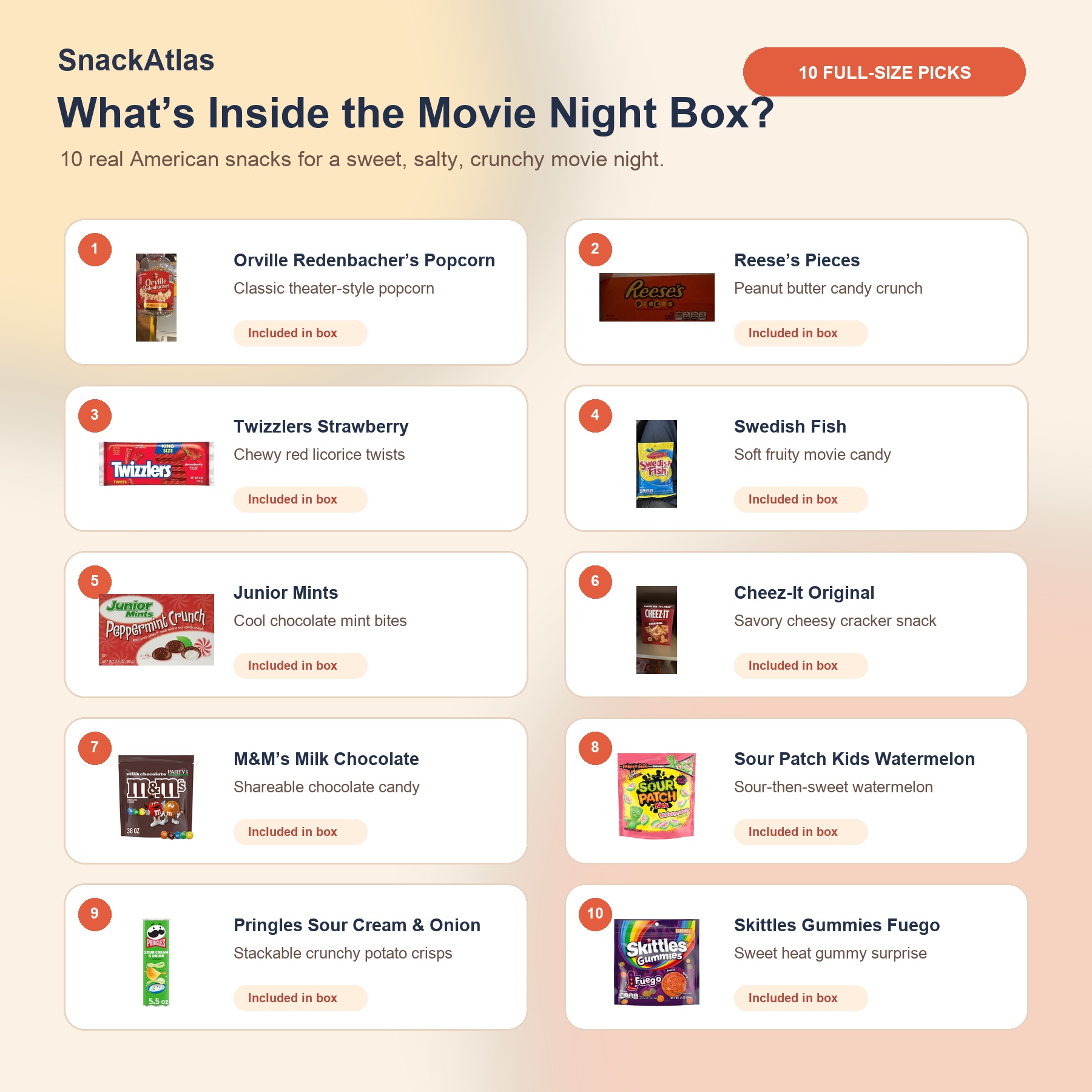 What’s Inside the SnackAtlas Movie Night Box