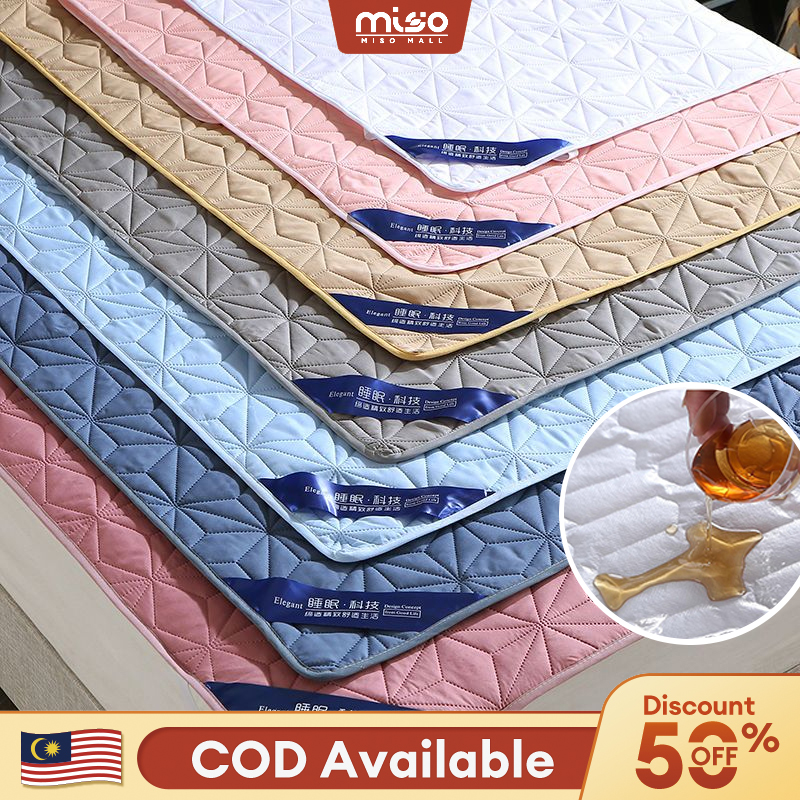 MISO 100% Waterproof Mattress Protector Queen Mattress Protector Cover Fitted
