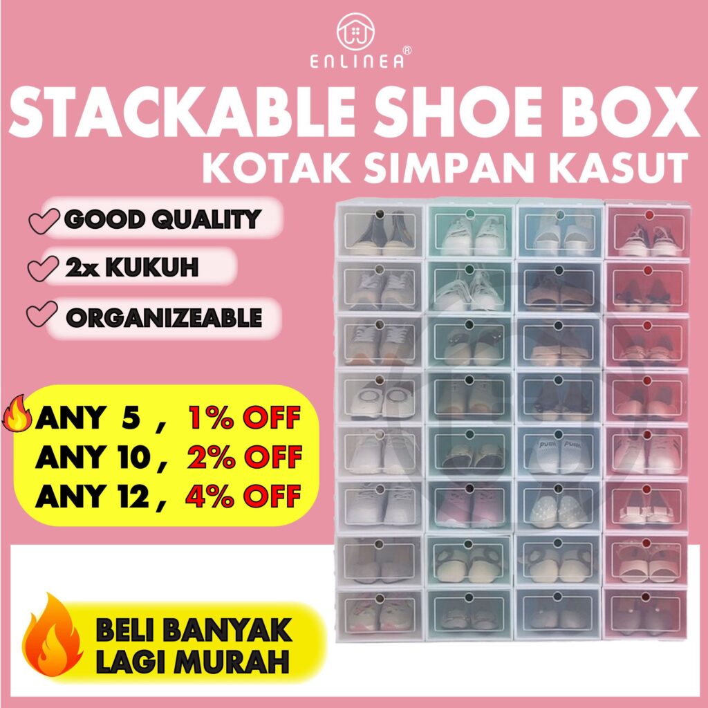 Colourful Plastic Shoe Storage Box