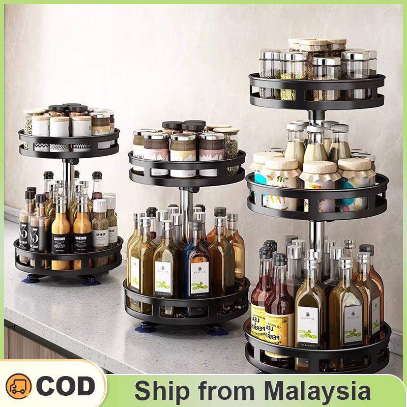 YOYO 360° Rotatable Kitchen Spice Storage Rack