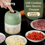 Jearry USB Cordless Garlic Chopper Mini Electric Food Processor Meat Grinder