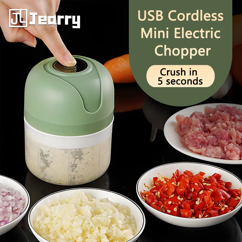 Jearry USB Cordless Garlic Chopper Mini Electric Food Processor Meat Grinder