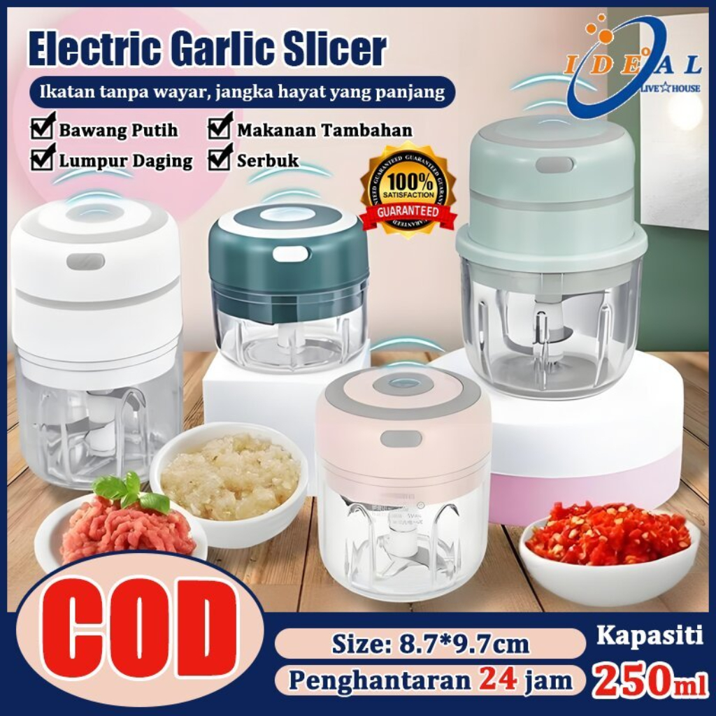 Portable Electric Mini Garlic Chopper Multifunctional Food Grade Vegetable