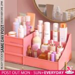 《 𝗟𝗔𝗥𝗚𝗘 𝗖𝗔𝗣𝗔𝗖𝗜𝗧𝗬 》Makeup Organizer Box Multipurpose Table Drawer Cosmetic