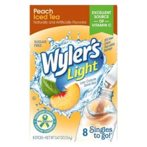 Wyler’s Light Peach Ice Tea Drink Mix 8ct