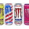 Monster USA New Release Bundle (Ultra Red White & Blue Razz, Ultra Punk Punch, Strawberry Lemonade & Voodoo Grape) 4 x 473ml