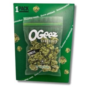 Ogeez Krunch Popping Candy Flavour Canabis Shaped Chocolate (35g)