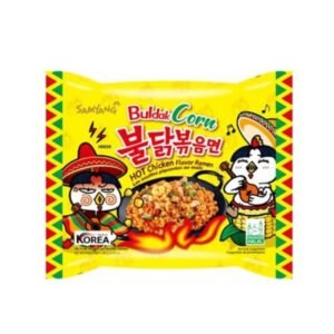 Samyang Buldak Corn Flavour Ramen Noodles (130g) (Halal)