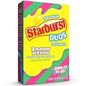 Starburst Duos Strawberry Watermelon Drink Mix 6ct