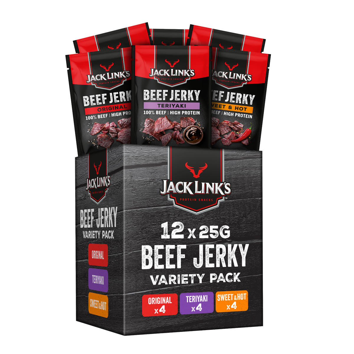 Jack Link’s Beef Jerky & Biltong – 12er-Pack